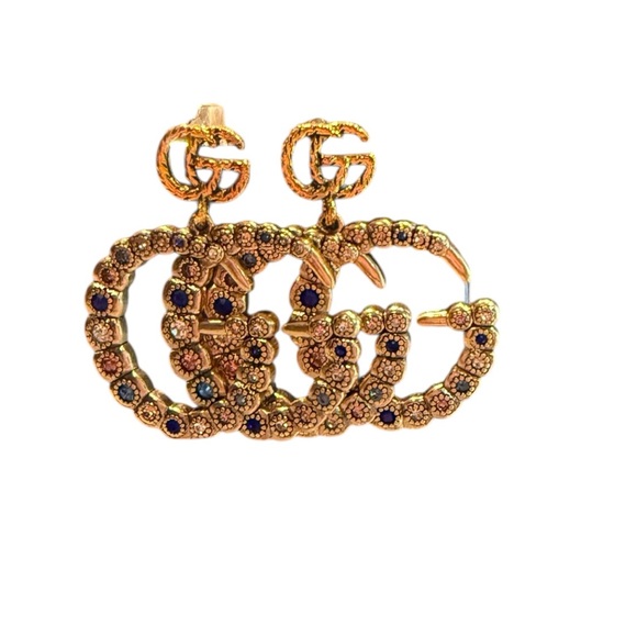 Gucci Double G crystal-embellished earrings